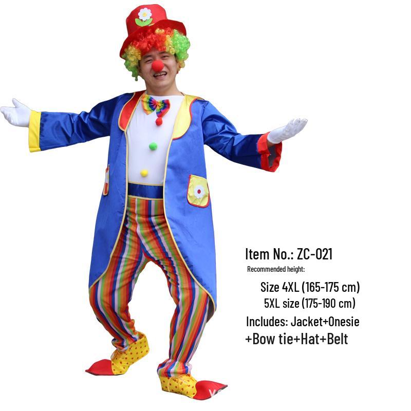 Adult Clown Cosplay Costume for Parties and Masquerades – Includes Clothes and Accessories