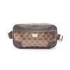 Used GG Crystal Waist Bag Body Bag 336672 PVC Coated Canvas Leather Beige Brown Used Unisex