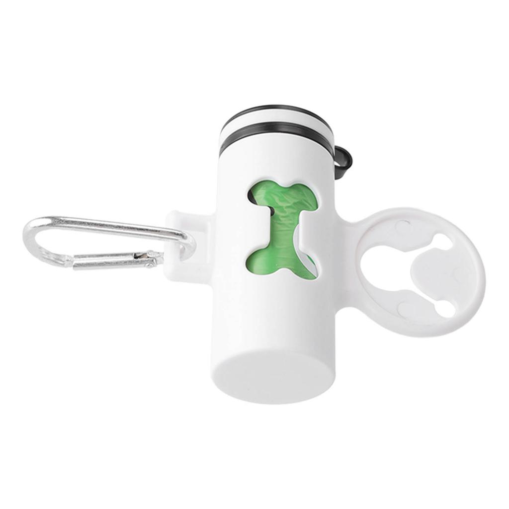 Dog Poop Bag Dispenser Dog Poop Waste Bag Holder Dispenser with Metal Carabiner and 1 Roll of Waste Bags