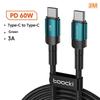100W Type C to Type C Fast Charging Cable Universal Compatibility High Speed Data Transfer Cord for Phones Laptops Tablets
