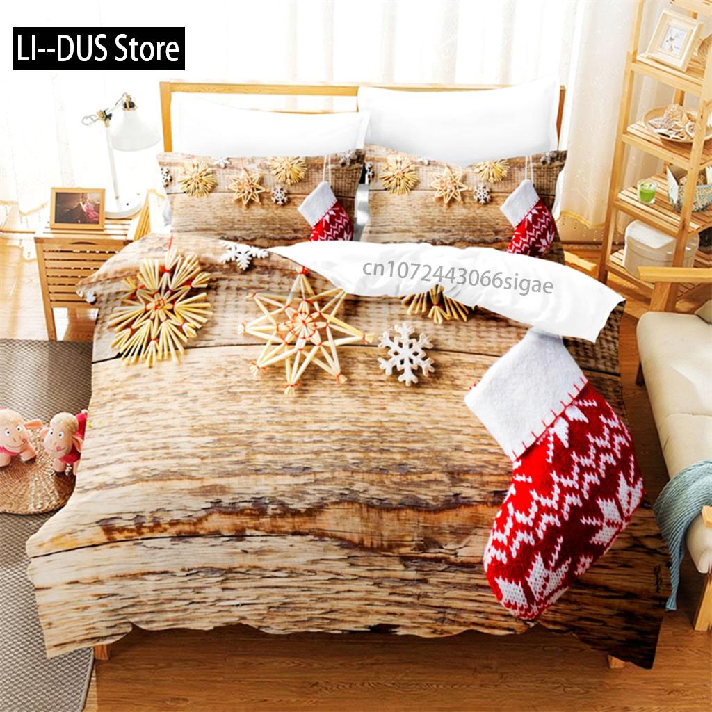 Christmas Decorations Bedding Set Duvet Cover Set 3d Bedding Digital Printing Queen Size Bedding Set Fashion Design