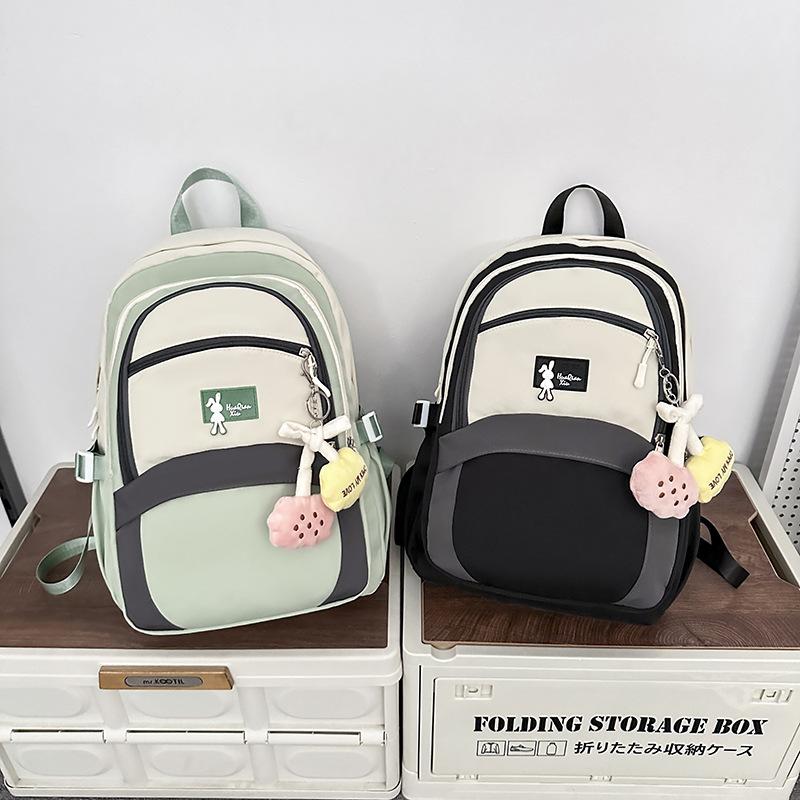 College Junior High School Students Schoolbag Japanese Primary Schoolcolors Large-capacity Backpack Cute Lightweight Burden Reduction Durable Backpack