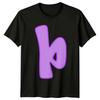 Buchstabe T Initial Monogramm Alphabet Herren T-Shirt Damen Tee Grafik Unisex Oberteil