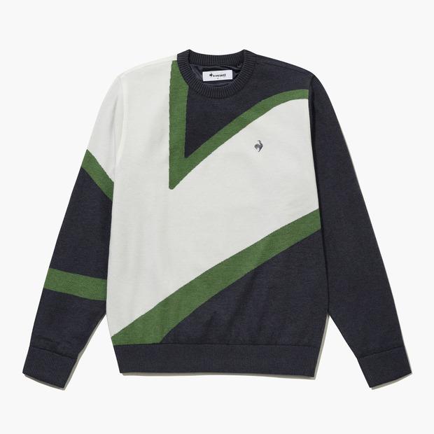 LECOQ GOLF Men'S Windproof Graphic Round Sweater _Chcl Gq421Mkpo1