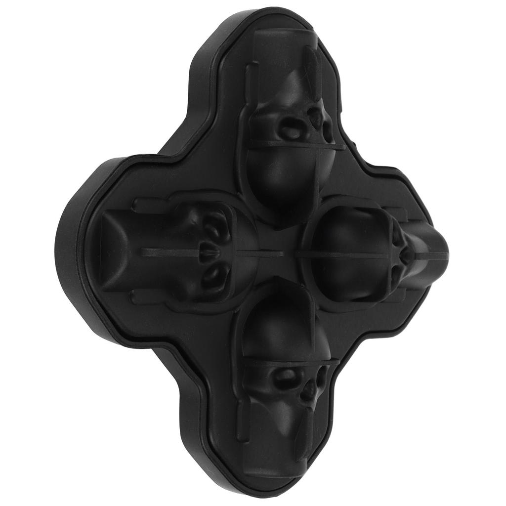 4 Grid Skull Shape Ice Tray Mold Food Grade Silicone Ice Cream Mold for Kitchen Summer