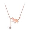 Avle Korean 925 Sterling Silver Naughty Kitten Diamond Necklace YSCN232