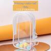 19cm Transparent Doll Stroller Bag - Fashionable, Waterproof PVC, Dustproof, Display Bag for Blind Box Dolls.