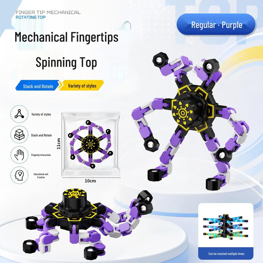 Transformable Luminous Fingertip Gyroscope - Educational Rotating Decompression Toy for Kids