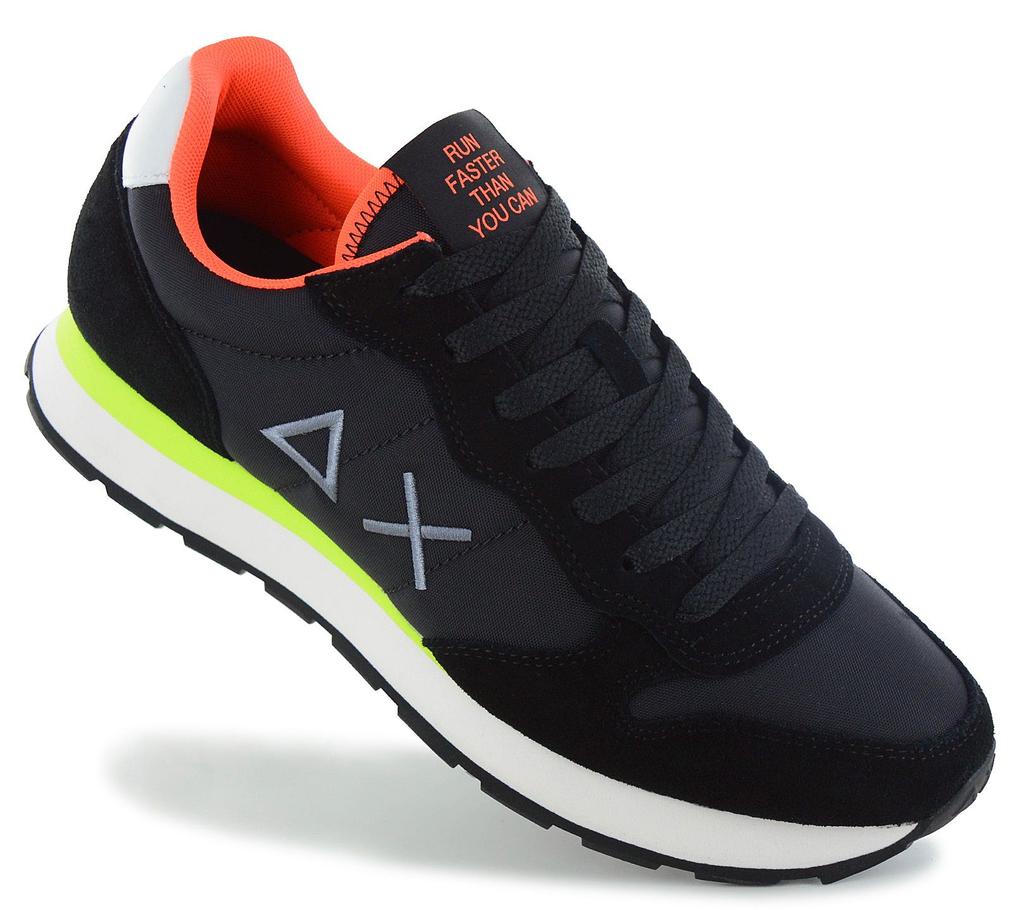 SUN68 Tom Fluo - Herren Sneakers Schuhe Schwarz Z36102-11 ORIGINAL