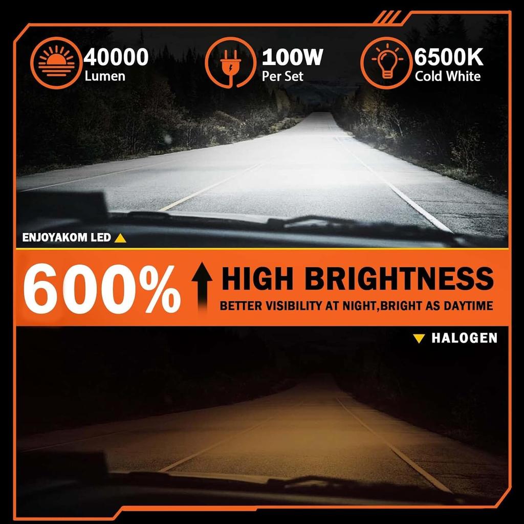 9005 + H11 + 5202 LED Fog Light Bulbs Fit For 2007-2013 GMC SIERRA 1500 2500 3500 LED Bulbs 6000K Cool White, Pack Of 6