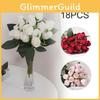 High Realistic Silk Rose Flowers With 18 Heads Ideal For Weddings And Parties