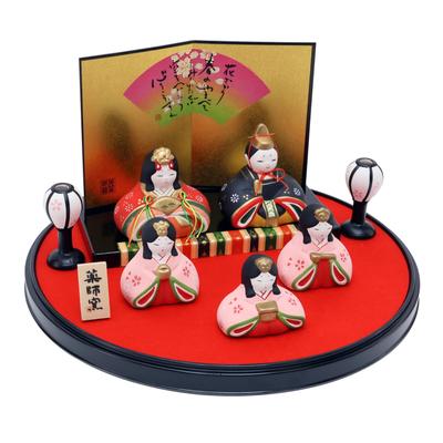 Osaka Choseido Hina Kompakt-Miniatur für Hinamatsuri Hanamiyabi Runder Ständer Puppen Puppen, Puppen, (Mädchentag), Keramik,