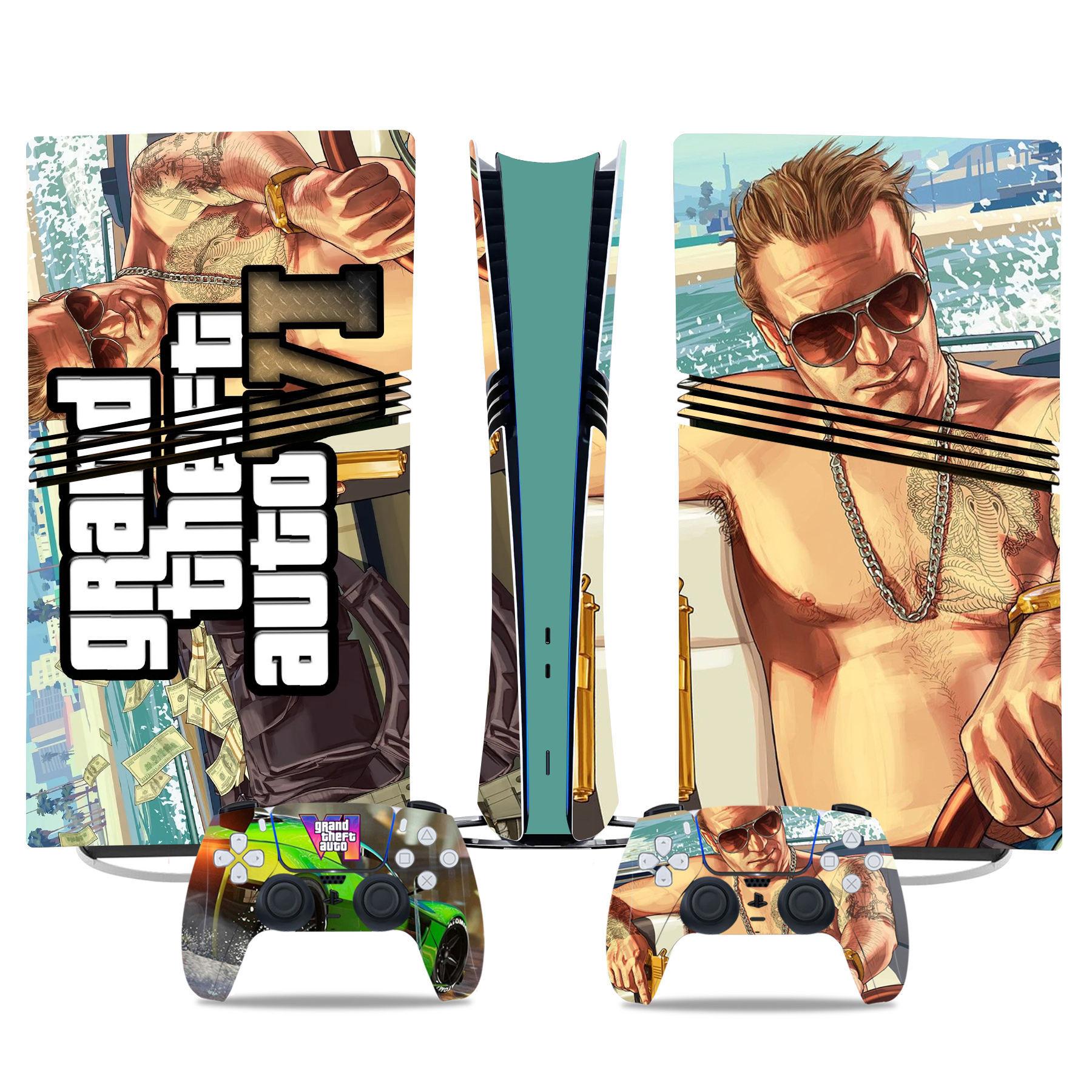 Játékkonzol színes matricák, színes fólia testmatricák, Grand Theft Auto GTA6 kontroller matricák F