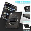 For iPad Pro 13 (2024) Case Kickstand PC+TPU+Silicone Tablet Cover with Rotary Hand Strap