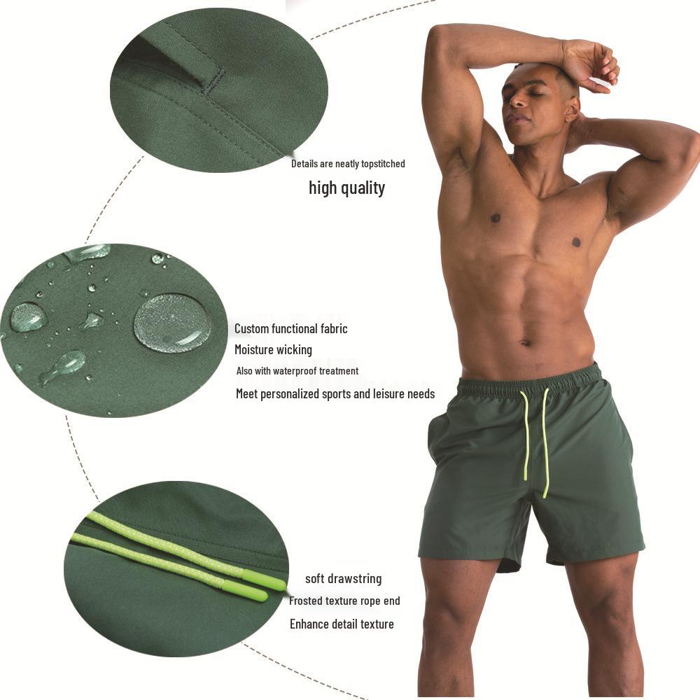 Men's Summer Beach Shorts: Waterproof, Double-Layer, Plus Size, Casual, Quarter-Length Swim Trunks
