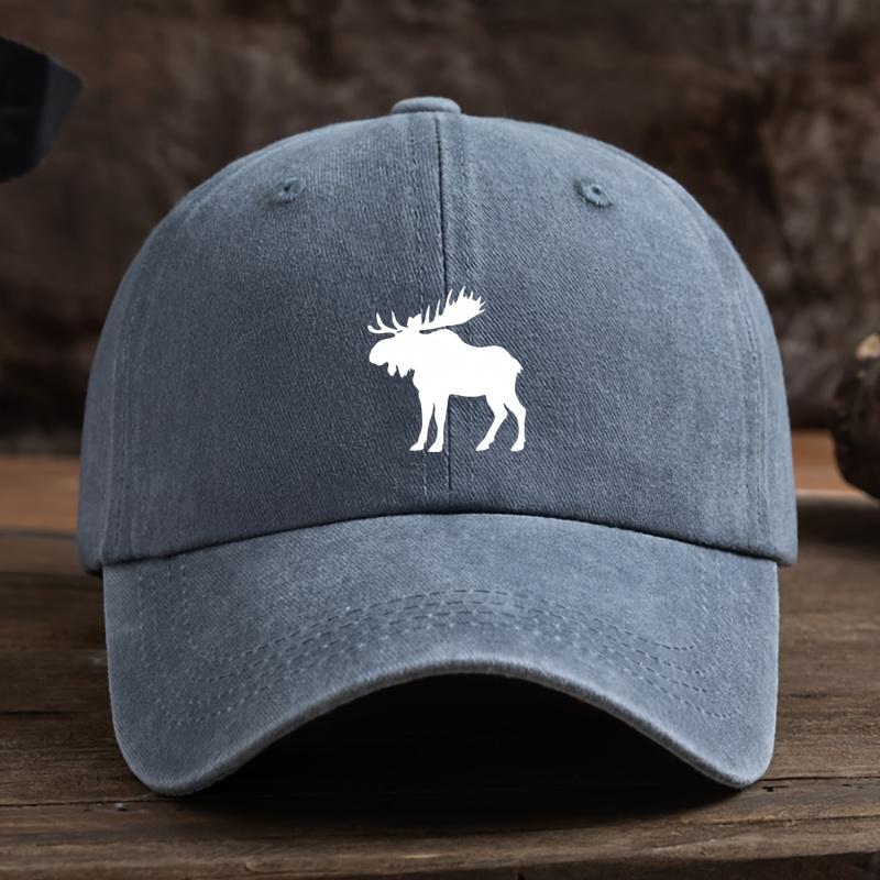 Fun Elk Print Baseball Hat Unisex Outdoor Fashion Versatile Peaked Hat Trend