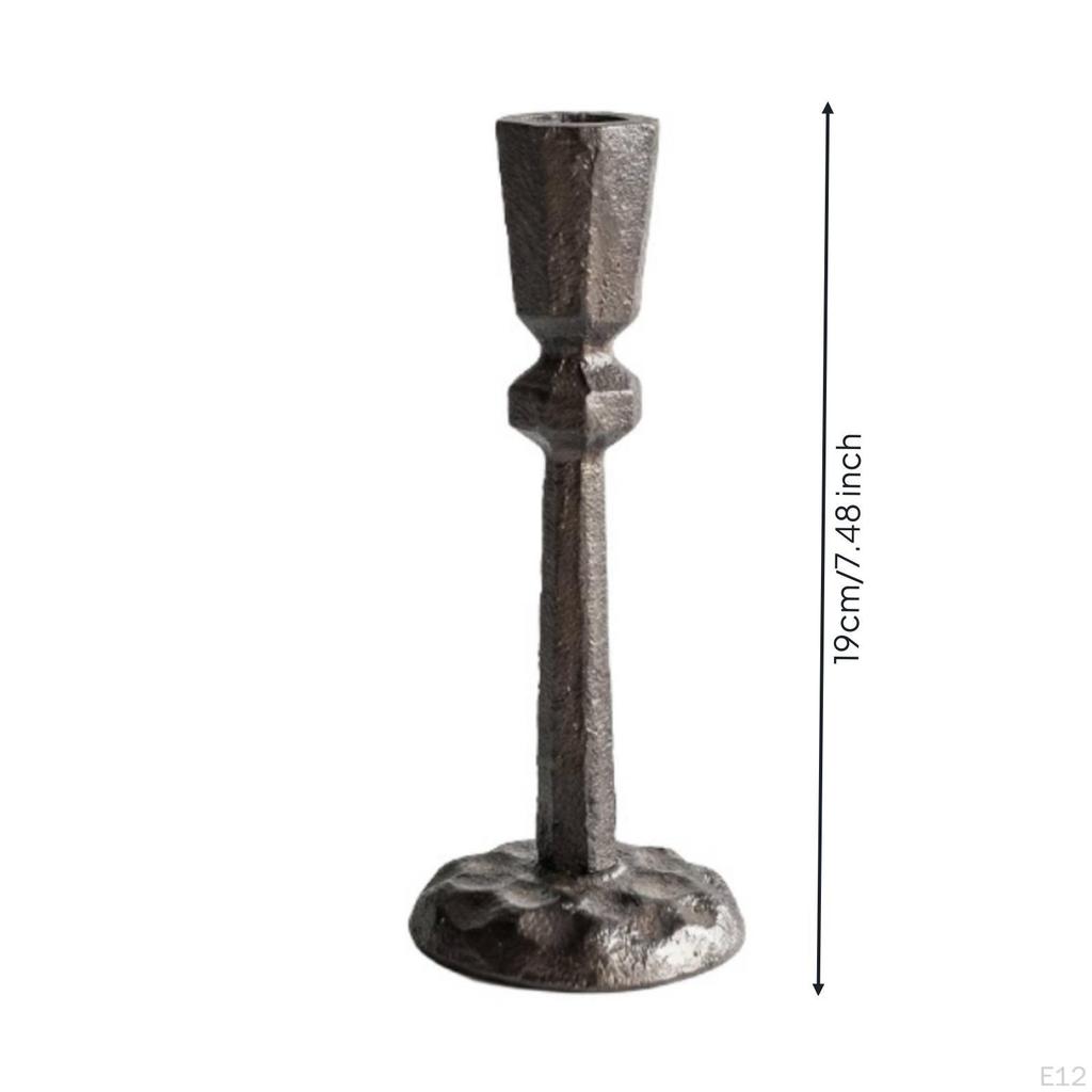 Tabletop Candle Holder Antique Metal VintageStyle Candlestick for Dining Table,