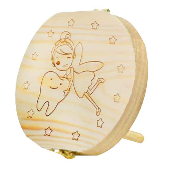 Wooden Baby Teeth Box German Carved Boys Girls Lost Milk Tooth Storage Box Container Saver Birthday Baby Shower Keepsake Gift