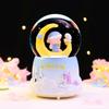 Iridescent Castle Snowfall Crystal Ball Music Box for Kids - Dreamy Fairy Tale Carriage.