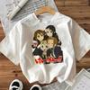 K-on Ho-kago Tea Time Koszulka Graficzna Vintage Spierana Slice of Life Merch Anime Harajuku Unisex Luźna Krótki Rękaw Koszulki