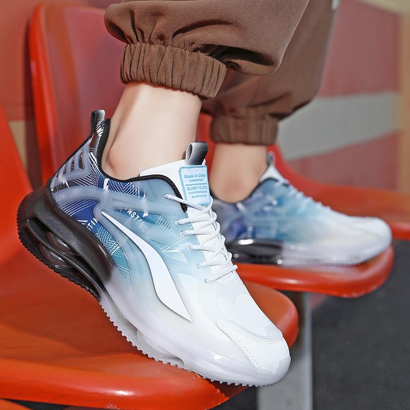 Men’s White Height Increase Street Style Sport Running Black Thick Sole Sneakers Retro Basketball Shoes Large Size for Students