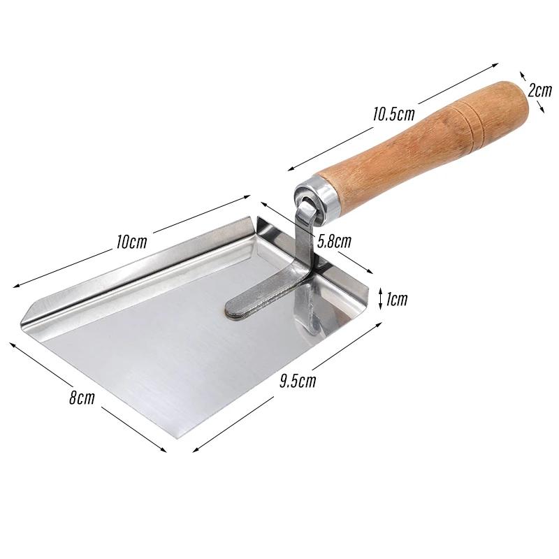 

Beekeeping Shovel Bee Honey Cleaning Stainless Steel Honey Scraper Cleaner Tools For Beekeeper Supplies Wooden Handle