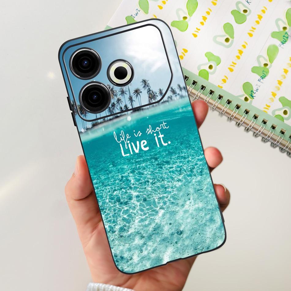 For Tecno Pova 6 Neo Phone Case Pova6 Neo 4G 2024 Elegant Printing Soft Silicone TPU Cases