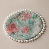 Elegant Pearls Edge Coaster Cloth Teapot Mat Butterfly Brocade Cup Mat  Tea Ceremony