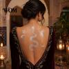 Decorative Body Art Decals Golden Silver-color Metallic Tattoo Sticker for Women Girls, Temporary Hypoallergenic Stickers Face Arm Decoration,