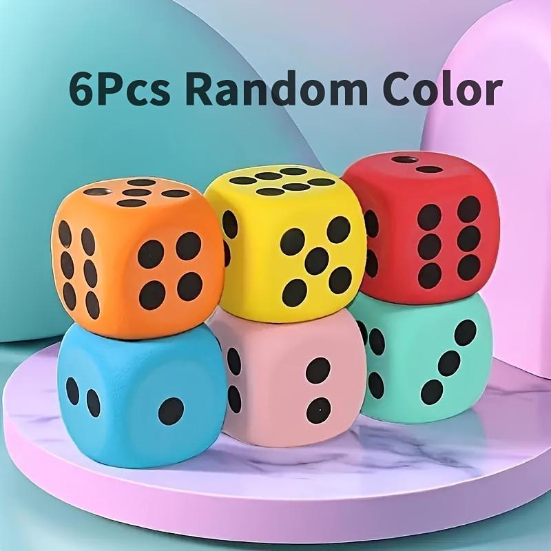 

Набор гигантских мягких поролоновых кубиков 6 шт. - Яркие, веселые и прочные аксессуары для вечеринок на дни рождения, Рождество, Хэллоуин и другие мероприятия - Ассорти цветов