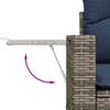 8 Piece Garden Sofa Set with Cushions Gray Poly Rattan
