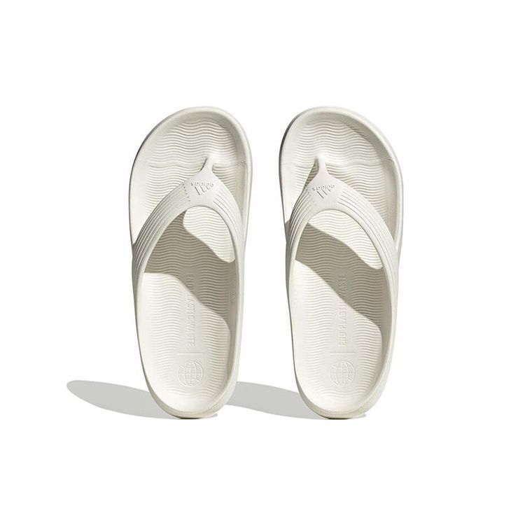 adidas Adicane Minimalist Solid Color Rubber Sole Slide Sandals Unisex Footwear White IE9697
