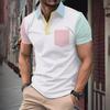 2024 Herren Sommer Poloshirt mit Kontrasttasche - Modischer Kurzarm-Style