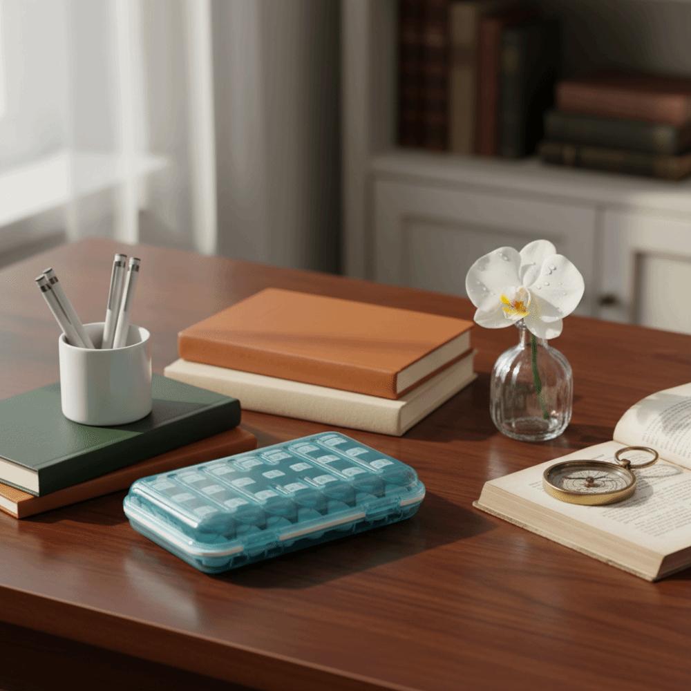 21 Grid Pill Dispenser Large Capacity Pill Classification Box Medication Organization