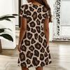 Ladies V Neck Graceful Gardenia Floral Plus Size Summer Short Sleeve Loose Gown