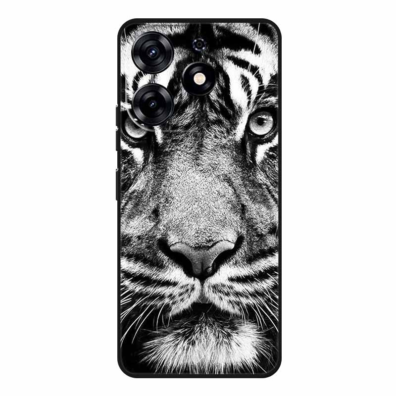 For Tecno Spark 20 Pro Case Wolf Soft Silicone TPU Back Cover Phone Cases For Tecno Spark20 Pro KJ6 Cute Animals Protector Funda