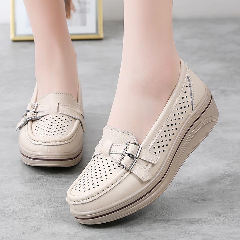 

Женские лоферы на платформе слипоны повседневные на лифте кожаные женские увеличивающие рост толстая подошва обувь для тряски большого размера 42