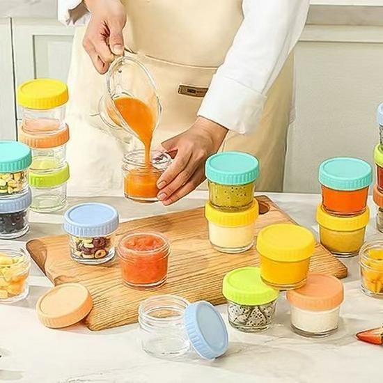 Available Mason Glass Bottle - 120ml Baby Food, Jam, Caviar, and Thickened Sealed Jar