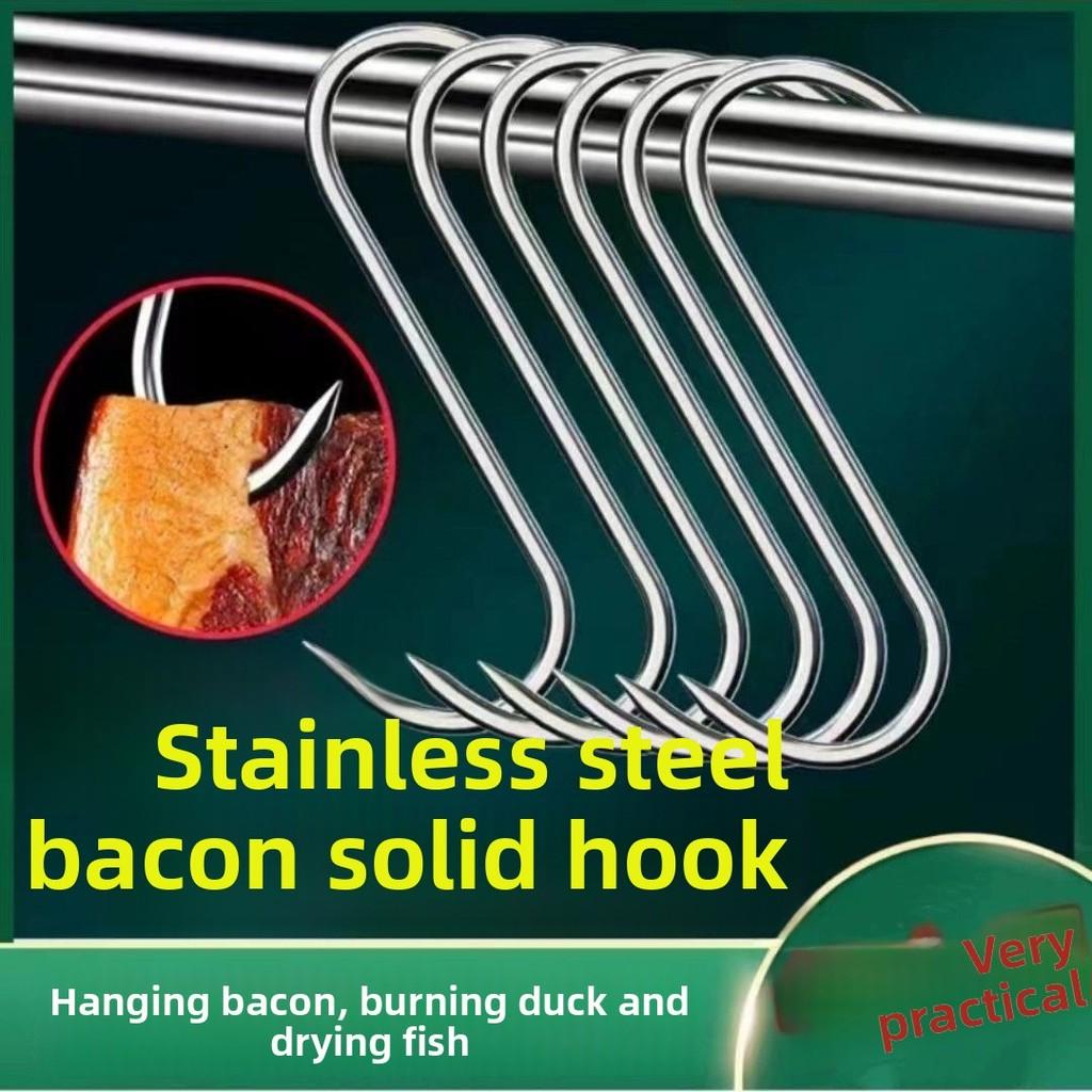 Shaped S Stainless Steel Meat Sausage Hooks Set For Kitchen Storage Cooking Tool