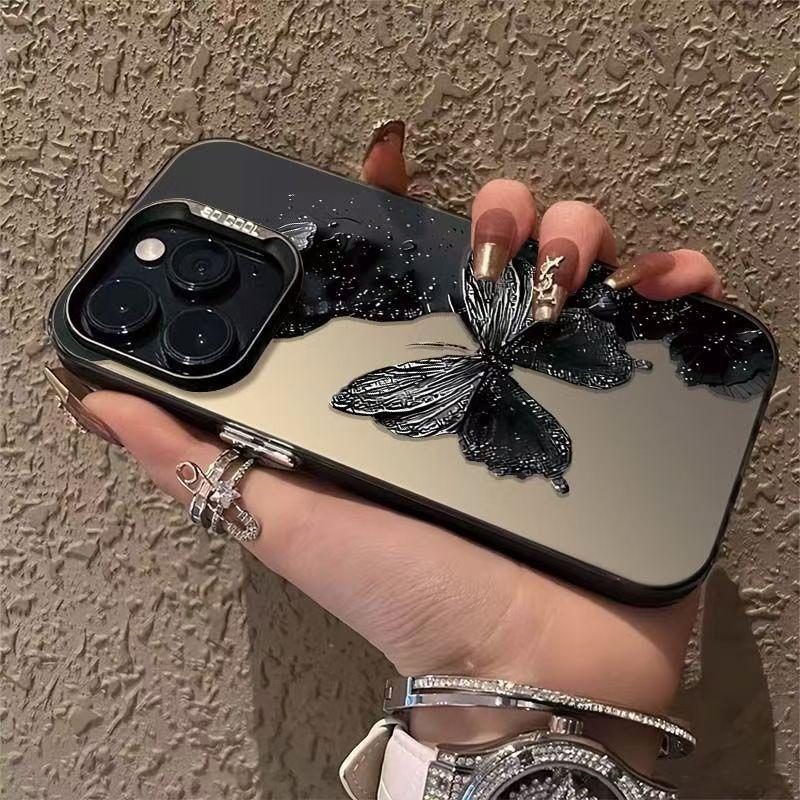 Dark Aesthetic Butterfly Phone Case for IPhone 17 Air 16 15 14 11 Pro Max Plus 13 12 Mini Xs 8 7  Bumper Shockproof Coque Cover