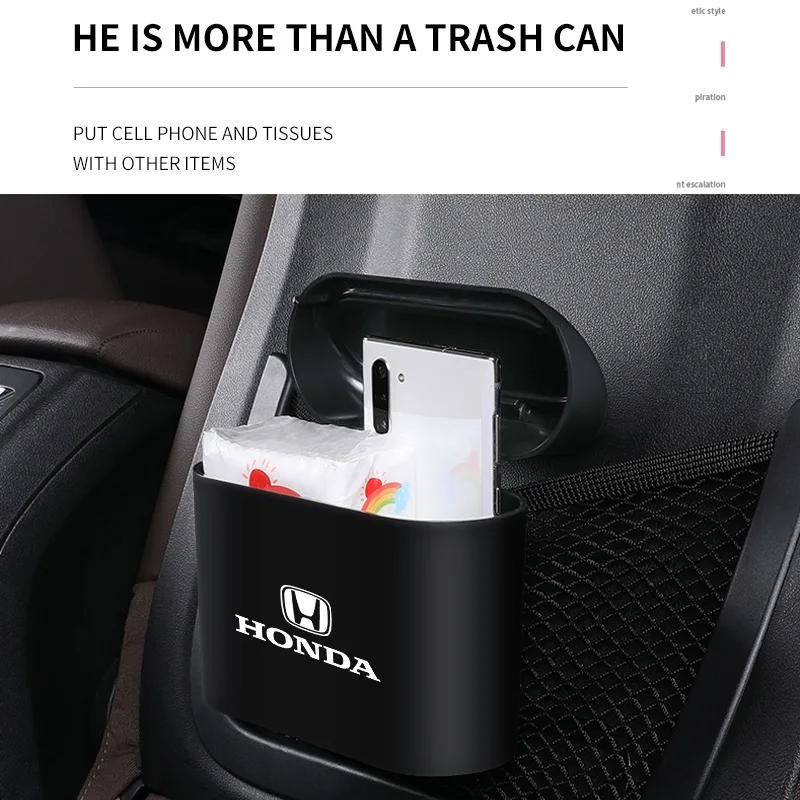 Car Trash Can Car Seat Back Door Hanging Storage Box For Honda Civic Accord Fit CRV Jazz Odyssey Insight Legend HRV Accessories aja256