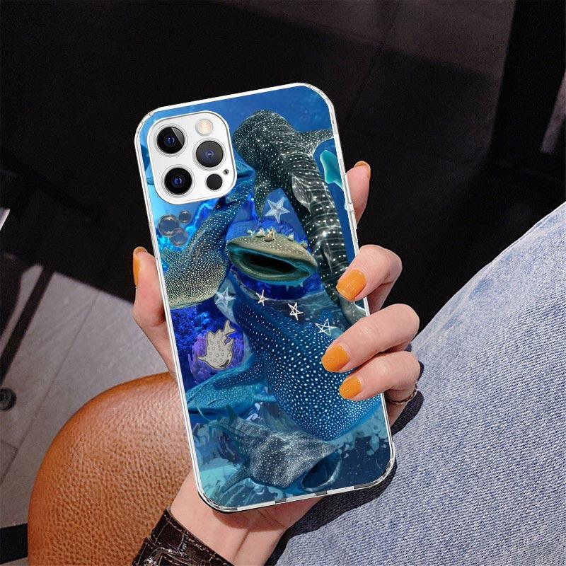 Ocean Whale Shark Phone Case For iPhone 17 Air 16 Pro Max 16E 15 + 14 Plus 11 12 13 Mini 7 8 SE Gift Print Cover Fundas