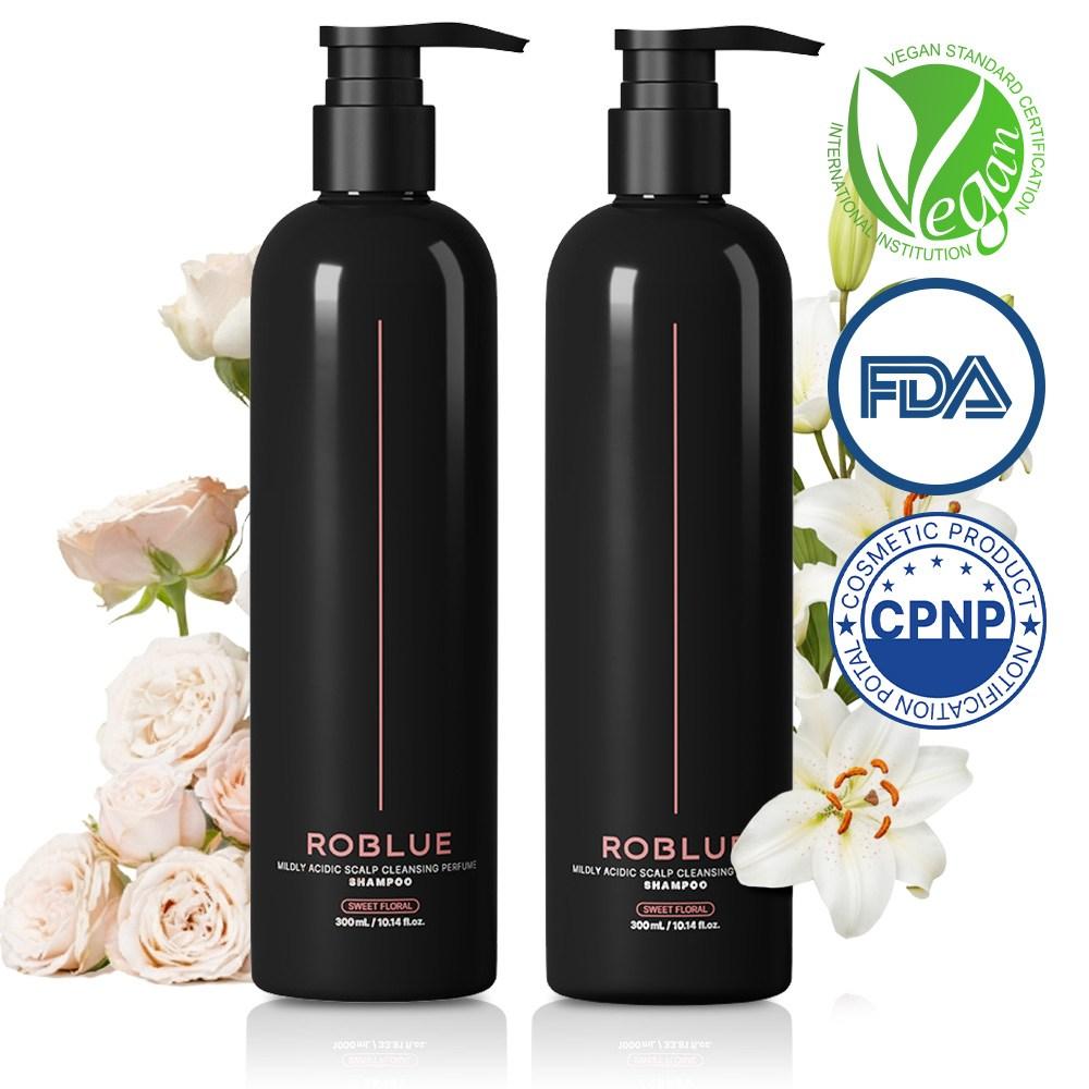Loblu Women's Shampoo No. 1 Good Shampoo Dandruff Protein Shampoo Perfume Mildly Acidic Shampoo Sweet Floral Scent 300ml 2 pcs