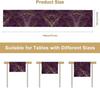 Modern Abstract Purple Marble Linen Table Runner Home Table Decor Reusable Kitchen Dining Table Runner Holiday Party Decor