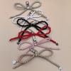 Portachiavi con Ciondolo a Forma di Fiocco d'Amore Placcato Argento per Telefoni - Raffinato Piccolo Accessorio Regalo