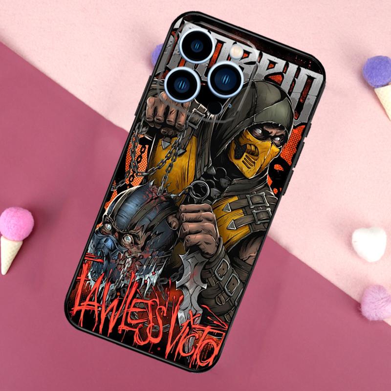 Scorpion Zero Sub Mortal Kombat Phone Case For iPhone 16 15 14 12 11 13 Pro Max Cover on iPhone 16 15 13 Mini X XS Max XR Coque