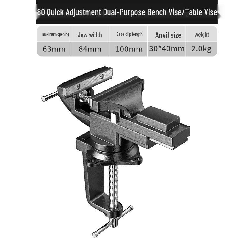 360° Multi-Directional Mini Bench Vise for Household Use