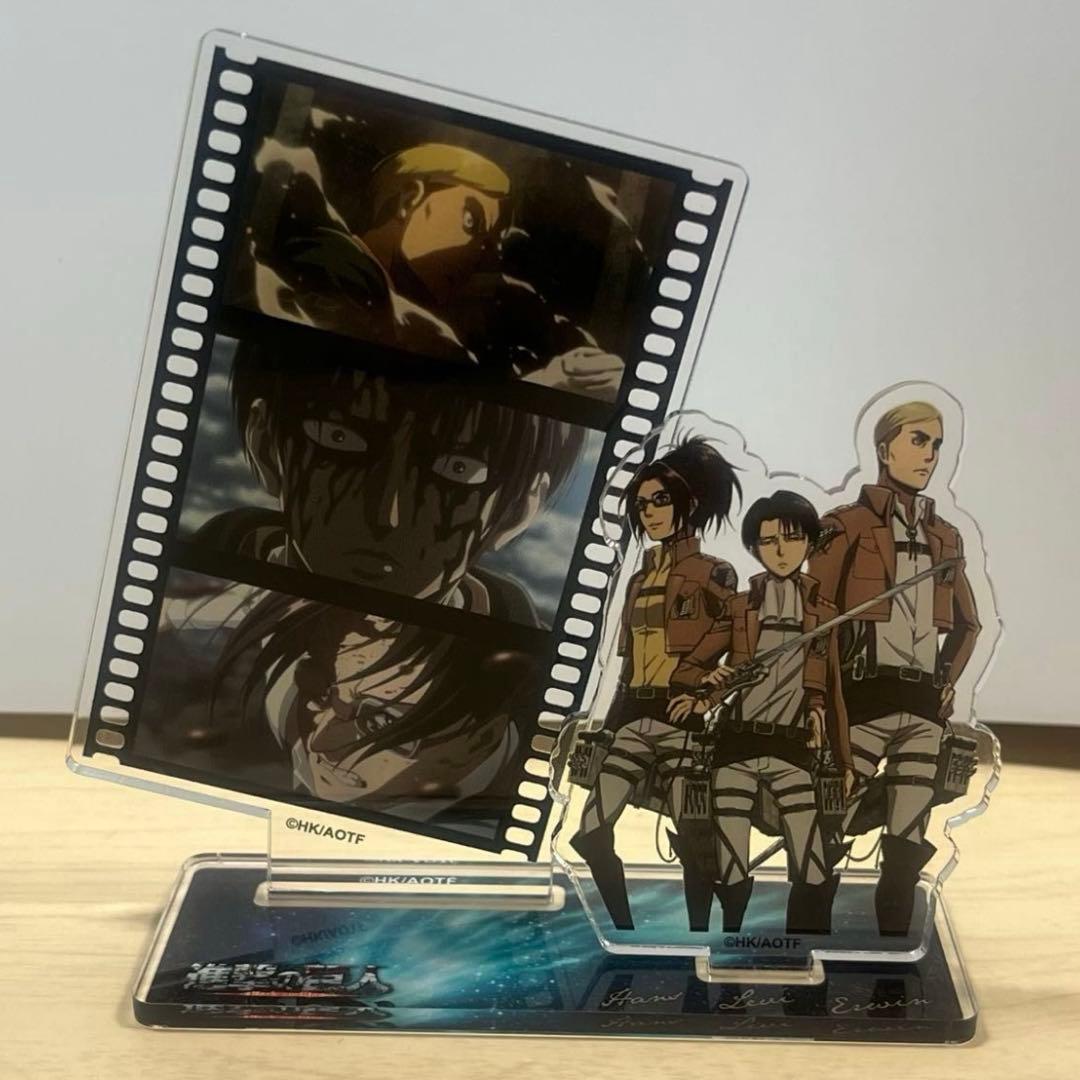 Used Attack on Titan Acrylic Stand Levi Hanji Erwin Executive Group
