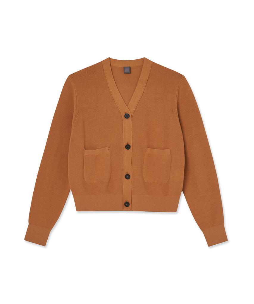 IOLO Women'S Cotton Pocket Cardigan_Orange