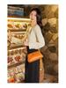 2025 Summer Women's Soft Leather Gold Shell Messenger Bag - Retro Style for Trendy Taiwanese Fashion